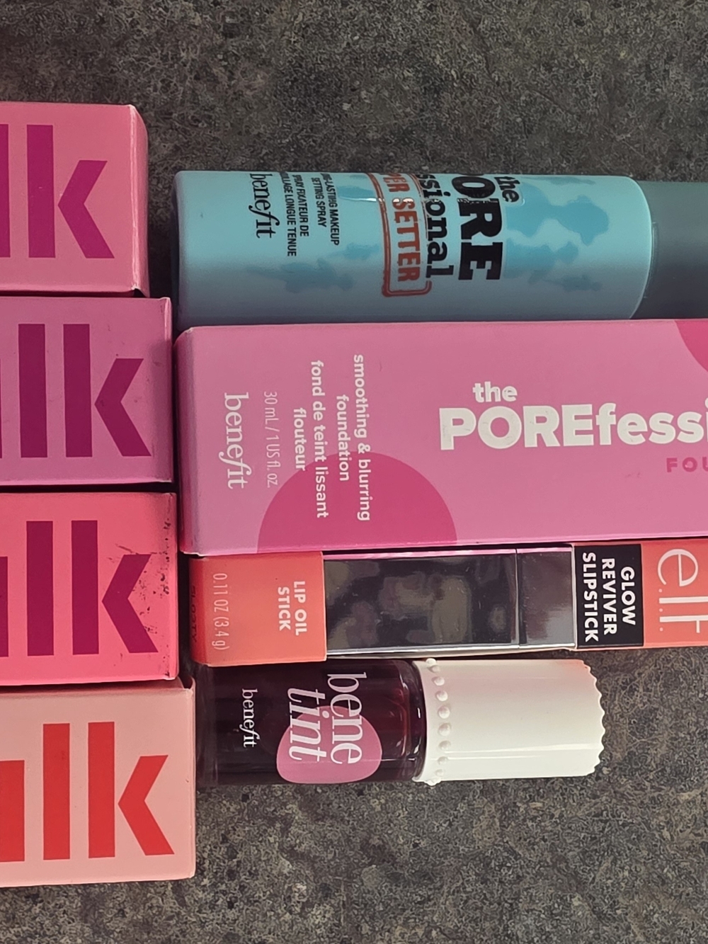 Benefit POREfessional Primer & BeneTint Lip Tint Duo Milk Makeup Jelly Tint